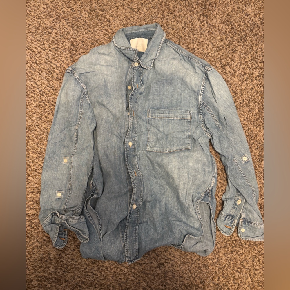 Citizens Of Humanity Faded Blue Button-Up Shirt